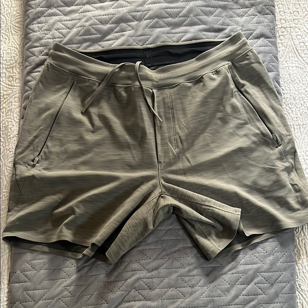 Lululemon Olive Green Athletic Shorts